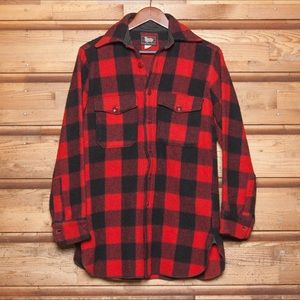 1940’s Heavy Woolrich Buffalo Check Shirt -Size 14